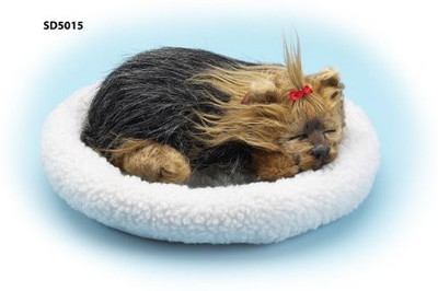 

BlowOutBarn Yorkshire Terrier Plush Breathing Dog With Bed Adopt A Pet(Black)