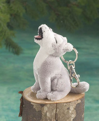 

AHH! Products Howling Wolf Keychain - 5 inch(Grey)
