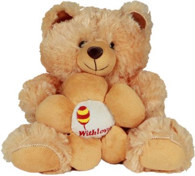 

Annie Stuff Toy Teddy Bear With Flower 40 Cms - 17 cm(Brown)