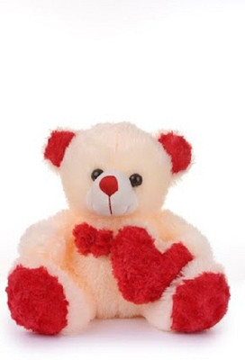 Deals India Big Fat Shaggy Bear With Side Heart - 45 cm(Pink)