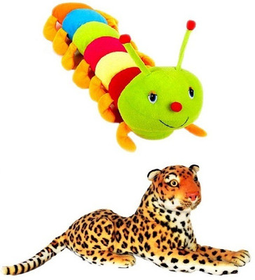 

VRV Wild Animal Cheetah and Catterpillor - 17 cm(Multicolor)