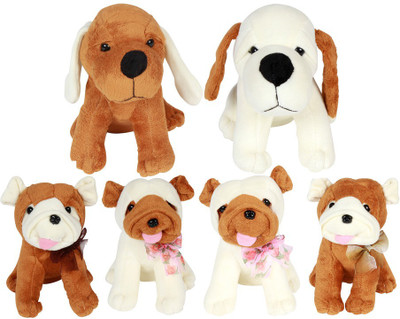 

Annie Stuff Dog Mini Puppy 6 Pcs Combo - 7 cm(White, Brown), Brown;white