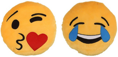 

Deals India Deals India Face throwing a kiss and Laughing Tears Eyes Smiley Cushion(SmileyF&G) (Set of 2) - 35 cm(Multicolor)