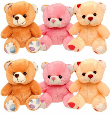

Capstone Small multi color teddy bear - 18 cm(Pink)