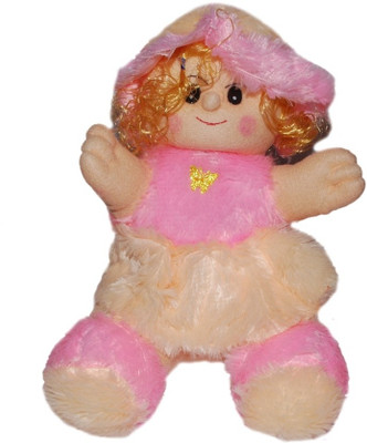 

Shop & Shoppee Cute Doll With Dress - 13 inch(Pink, Cream), Cream;pink