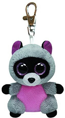 

ty Beanie Boos Rocco Raccoon Clip(Pink)