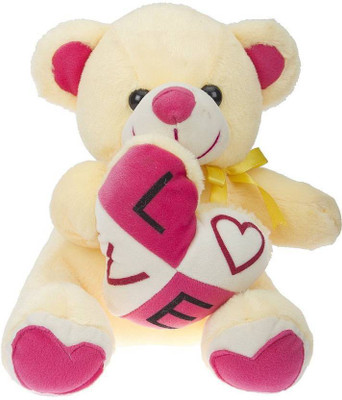 

Misheema Creations Teddy Bear - 40 cm(Pink, Cream), Cream;pink
