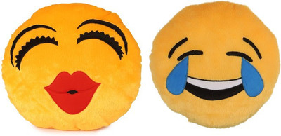 

Deals India Deals India soft Kiss and Face Laughing Tears Smiley Cushion - 35 cm(Smiley3&H)(Set of 2) - 35 cm(Multicolor)