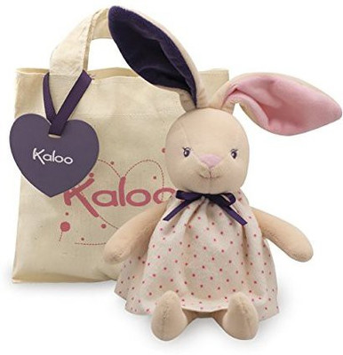 

Kaloo Petite Rose Plush Plus Tote Bagrabbit - 7 inch(White)