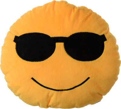 

Joymart Cool Dude Smiley Pillow Cushion - 38 cm(Black, Yellow)