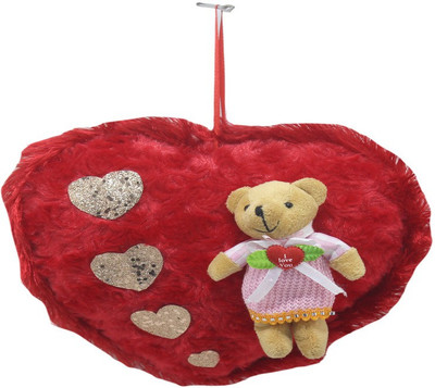 

Tickles Lovable Teddy With Beautiful Heart - 23 cm(Multicolor)
