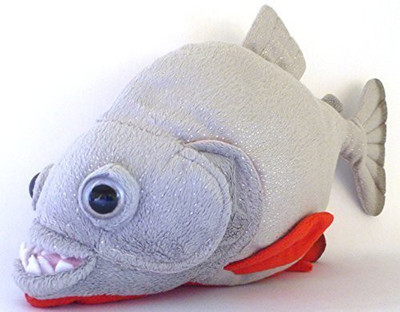 

A&D 12" Amazon Red Bellied Piranha Plush Animal(Grey)