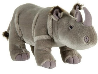 

Fiesta Toys Standing Rhino Rhinoceros Plush Animal 14"(Grey)
