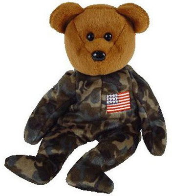 

ty Beanie Babies Hero Usa Bear (Flag On Chest) - 5.5 inch(Brown)