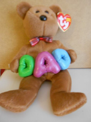 

TY Beanie Babies Beanei Babies Dad The Bear(Brown)