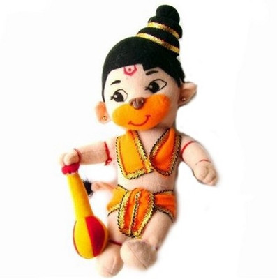 

Gauba Traders New Soft toy - Lord Hanuman - 9 inch(Orange)