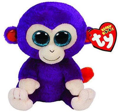 

TY Beanie Babies Grapes The Purple Monkey Plush - 9.5 inch(Blue)