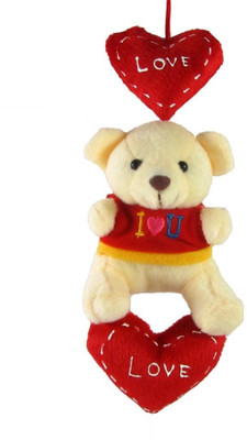 

Tickles Teddy with Hanging Heart - 18 cm(Beige)
