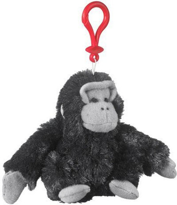

Wildlife Artists Gorilla Plush Black Gorilla Animal Backpack Clip Keychain(Black)