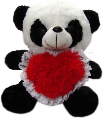 

Tickles Panda with Heart - 10 inch(Black, White)