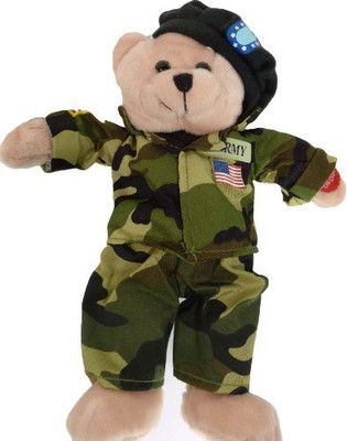 

Chantilly Lane Plush Bear 11 Inch Singing Military Hero Army The Army - 15 inch(Green)