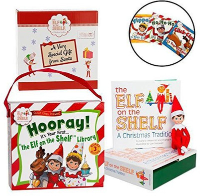

The Elf on the Shelf Elf On The Shelf Blue Eyed Boy With Bonus Elf 3Book First - 11 inch(Red)