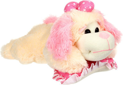 

Tickles Sleeping Dog On Pillow - 33 cm(Pink)