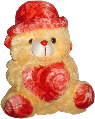 

Siddhi Gifts Birthday Gifts for Girls Teddy Bear with Red Hat - 30 cm(Beige)