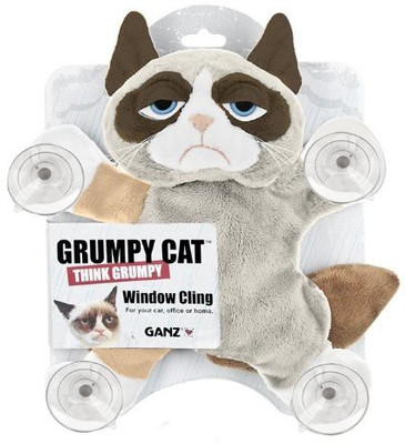 

Ganz Grumpy Cat Window Cling 10" Plush(Grey)