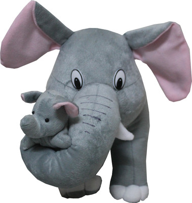 

Tipi Tipi Tap Soft Two Baby Elephant and Mother Elephant - 42 cm(Multicolor)