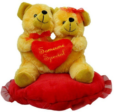 

Sana Teddy Love Pair With Sitting Heart cm 20 - 20 cm(Red)