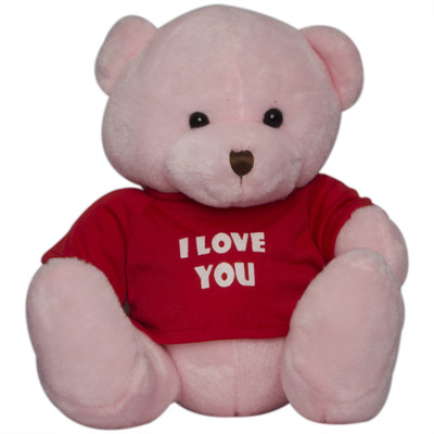 

Twisha Bear With T Shirt I Love You Pink Small - 12 cm(Multicolor)