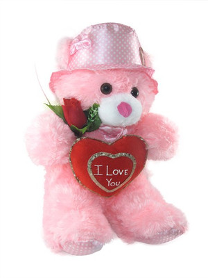 

Tickles Cap Teddy With I Love You Heart30 - 36 cm(Pink)