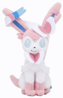 Pokemon Pokmon Center Original Plush Doll Sitting Trick Pose Sylveon - 10 inch(White)