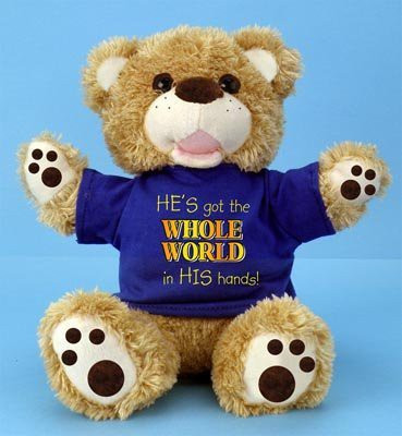 

Chantilly Lane 11" Elijah Bear Sings "He Has Got The Whole World In His(Brown)