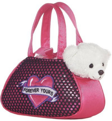 Aurora World 7" Forever Yours Pet Carrier With Bear(Pink)