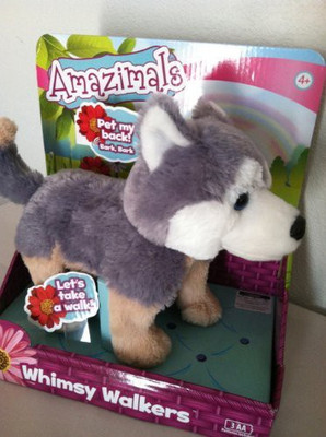 

Blip Toys Amazimals Whimsy Walkers Plush Husky Dog With Sound - 8 inch(Black)