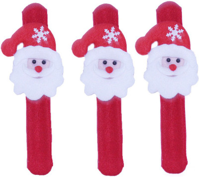 

Tickles Christmas Santa Claus Hand Bracelet Band (Set Of 3) - 21 cm(Red)