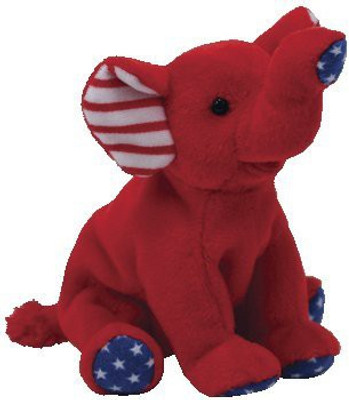 

TY Beanie Babies RighPatriotic Elephant In Red(Red)