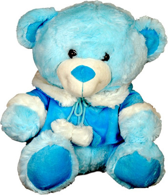 

Montez Blue Jacket Teddy Bear -Soft Toy - 40 cm(Blue)