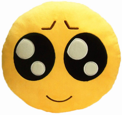 

Grab A Deal Soft Smiley Emoticon Yellow Round Cushion Pillow Stuffed Plush Toy Doll (Sympathy Gainer) - 12 inch(Yellow)