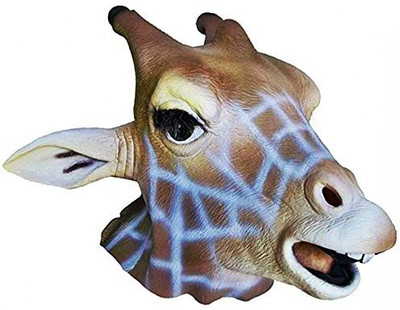

Off the Wall Toys Giraffe Deluxe Latex Animal Mask(Brown)