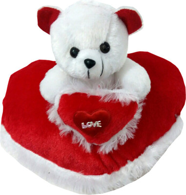 

Riya Enterprises Heart Bear - 25 cm(Red)