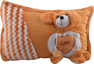 

Joymart Stuffed Soft Toy Teddy Bear Pillow - 26 cm(Brown)
