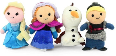 

Kuhu Creations High Quality Frozen Plush Doll Finger Puppets -4 pcs - 10 cm(Multicolor)