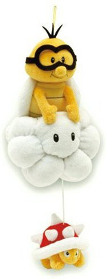 

Sanei Super Mario Plush Series Plush Doll 8" Lakitu/Jyugemu(Yellow)