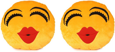 

Deals India Deals India Kiss Smiley Cushion - 35 cm(smiley3&3)Set of 2 - 35 cm(Yellow)