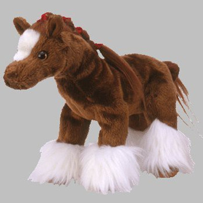 

ty Beanie Babies Hoofer Clydesdale Horse - 13.77 inch(Brown)