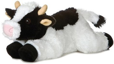 

Aurora Plush 12" Flopsie May Bell Cow - 7 inch(White)