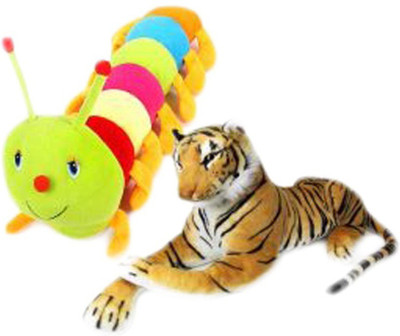 

Deals India multicolor caterpillar (55cm) and tiger (32 cm) - 5 cm(Multicolor, Brown), Brown;multicolor